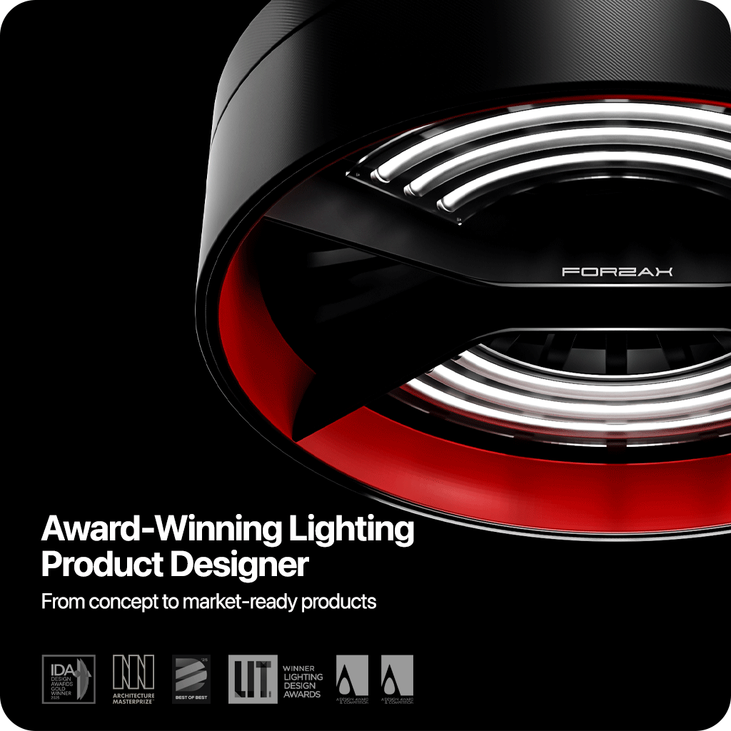 Award-winning lighting product design focused on manufacturable luminaires