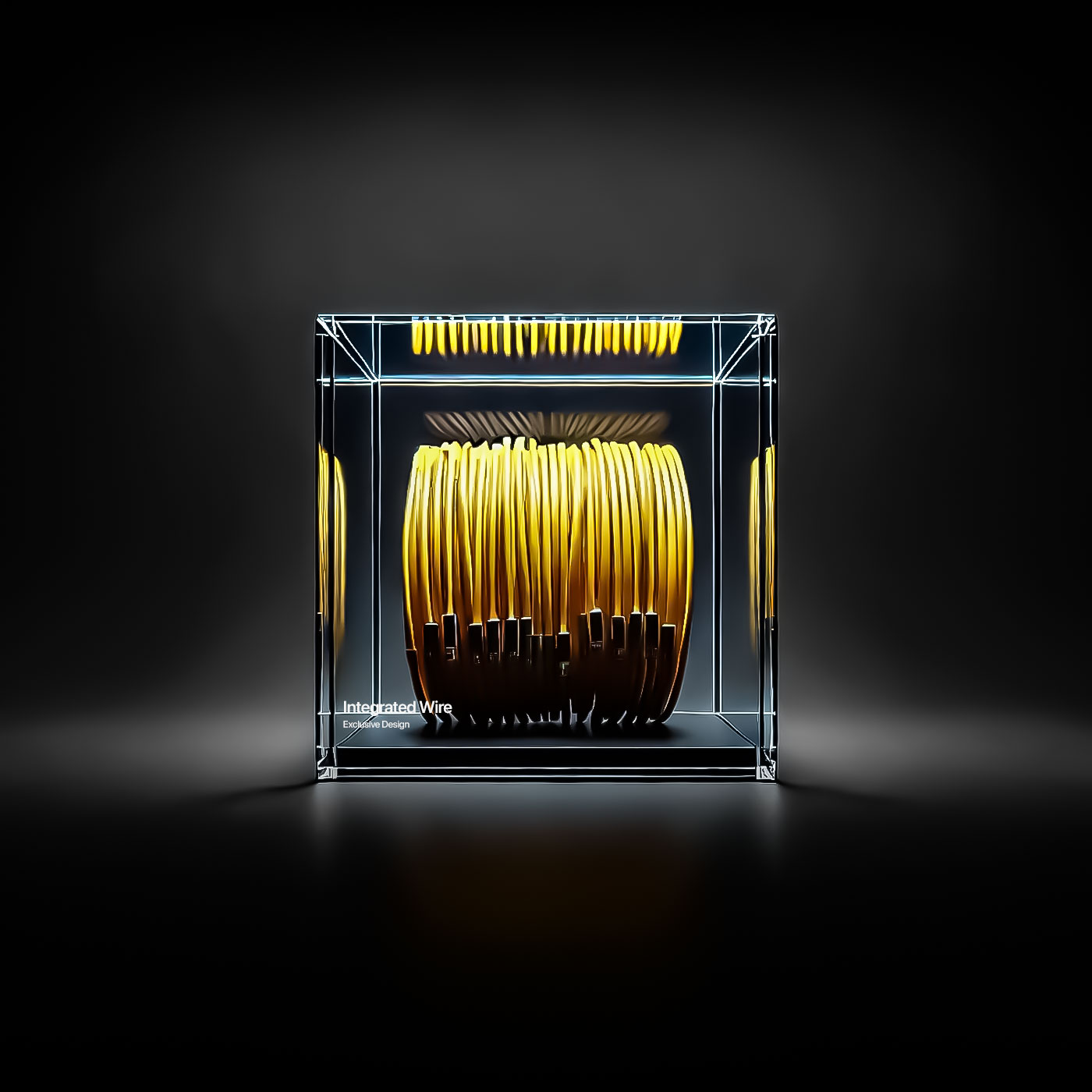 Yellow Led integrated wiring, design by Soroush Doustvandi